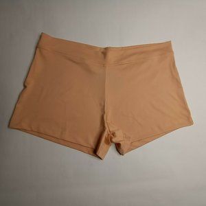 Girls Womens XL Boy Cut Low Rise Spandex Beige Active Shorts Workout SUPRNOWA